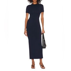 GRLFRND Florrie Knit Maxi Dress Navy Blue Size Large NWT